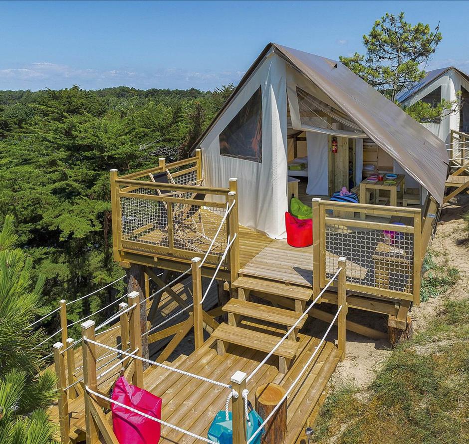 Tente Lodge 4 people campsite La Pomme de pin Saint Hilaire de Riez in Vendée - Camping pomme de pin