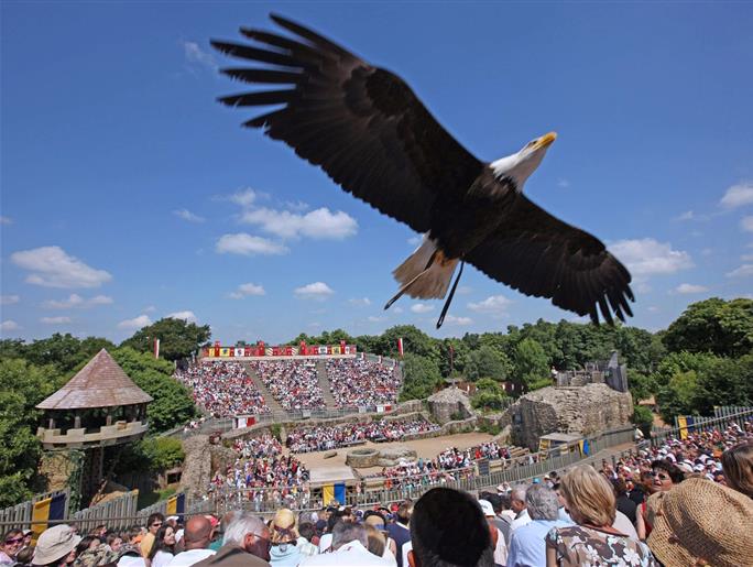 The Big park of the Puy du Fou close to the campsite La Pomme de Pin