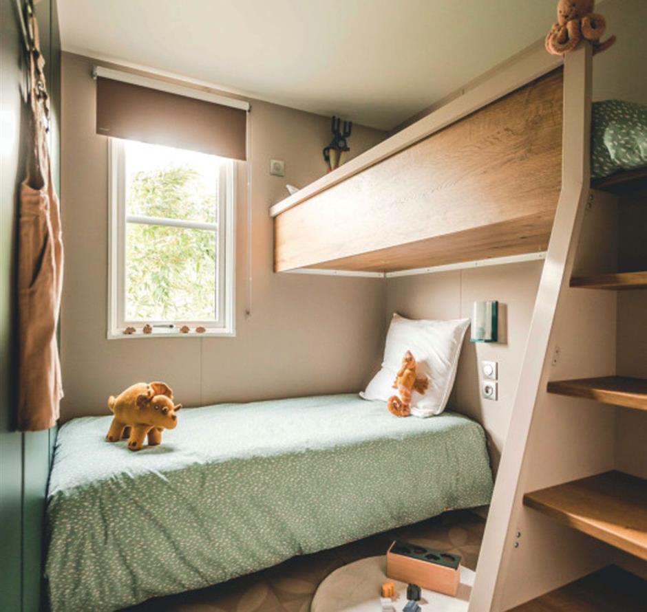 cottage patio en spa 6 pers 3 slaapkamers 1 badkamer - Camping pomme de pin
