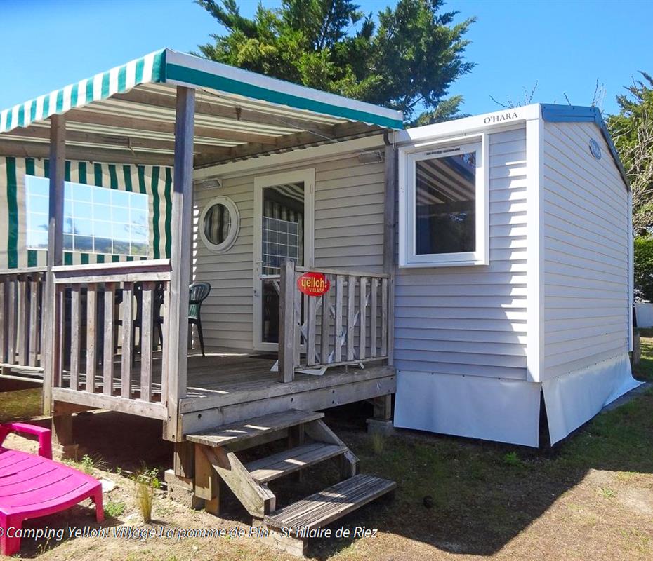 stacaravan in camping aan zee st hilaire - Camping pomme de pin
