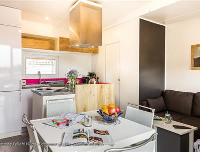 Salon cottage 4 bloemen 5-sterrencamping in St Hilaire de Riez